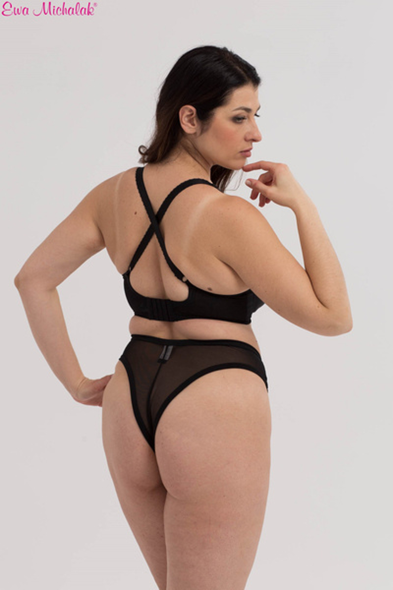 Ewa Michalak Black and Nude Lace Bra with Harness – Lace of Love