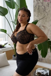 Soft front-fasten black bra FB-ZP Czarny Koń