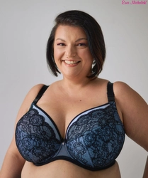 Bra semi-soft black with blue FB-PL Blue Bella