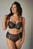 Bra padded black with beige S Bella