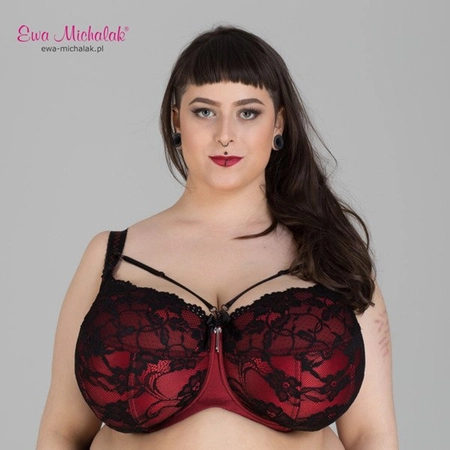 Bra semi-soft black with red FB Flamenco